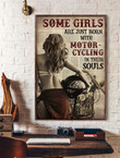 Some Girls Are Just Born With Motor Cycling In Their Souls Canvas Art Girl Canvas Art Speed Canvas Art Motor Cycling Canvas Art Sport Canvas Art