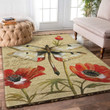 Dragonfly And Poppies NN1510046M Rug