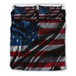 Silky American Flag Patriotic Bedding Set