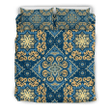 Blue And Gold Bohemian Mandala Bedding Set
