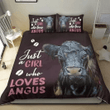 Just A Girl Who Loves Angus Cattle Bedding Set