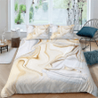 Gold And White Nacre Style Bedding Set