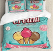 Retro Ice Cream Poster Bedding Set