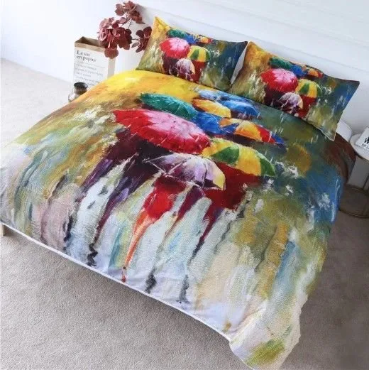 Colored Umbrella Bedding Set