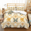 Crystal Green Butterfly Gold Floral Bedding Set