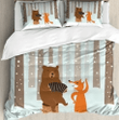 Bear And Fox Bedding Set