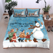 Snowman And Kid Bedding Set