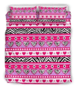 Zebra Pink Heart Bedding Set