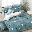 Home Textile Cyan Cute Cat Kitty Bedding Set