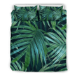 Dark Tropical Palm Leaves Bedding Set