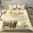 Brown Swiss To My Wife Bedding Set