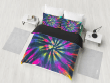 Colorful Neon Tie Dye Hippie Bedding Set