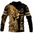 3D All Over Printed Lion Hoodie The King