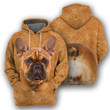 French Bulldog - 3D All Over Printed Hoodie