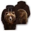 Grizzly Bear - 3D All Over Printed Hoodie
