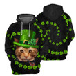 Irish Cat - 3D All Over Printed Hoodie
