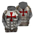 Knight Templar - 3D All Over Printed Hoodie Version 2
