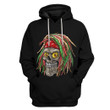 3D Bob Marley Skull 2 Hoodie Apparel