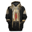 3D Native Black Pattern Feather Hoodie Apparel