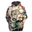 Albert Einstein Thinking - Zip Hoodie Apparel