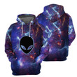 Ailen Galaxy - 3D All Over Printed Hoodie