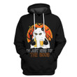 3D I'M Just Here For The Boos Ghost Cat Hoodie