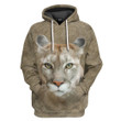 3D Cougar Front And Back Hoodie Apparel