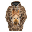 3D Giraffe Front And Back Hoodie Apparel
