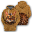 Bengal Cat - 3D All Over Printed Hoodie
