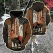 Rooster Chicken 3D All Over Print Unisex Adult Hoodie