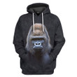 3D Gorilla Front And Back Hoodie Apparel