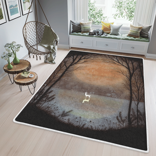 Woonistore  Deer Forest Area Rug W030983