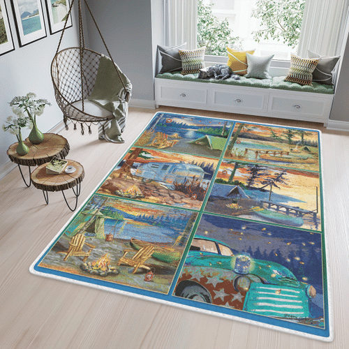 Woonistore  Camping Fun Area Rug W050930