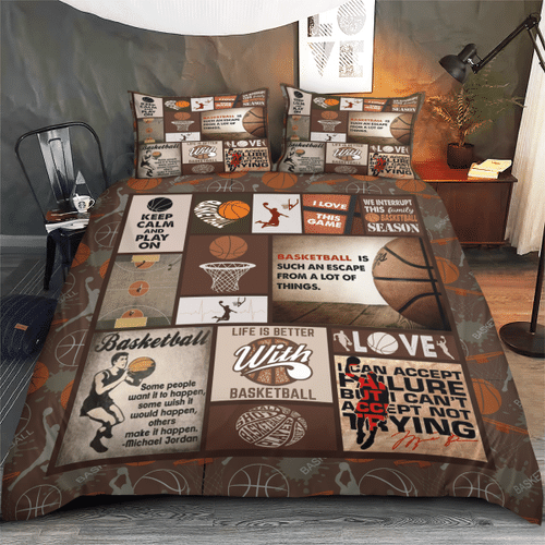 Woonistore  Keep Calm and Play Basketball Bedding Set W1009146 Bedroom Decor