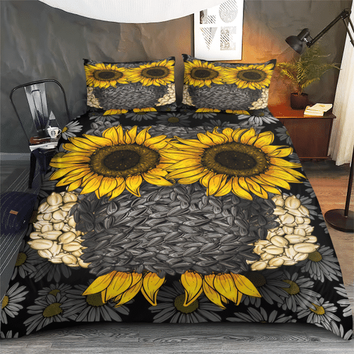 Woonistore  Limited Edition Sunflower Owl Bedding Set W1009154 Bedroom Decor