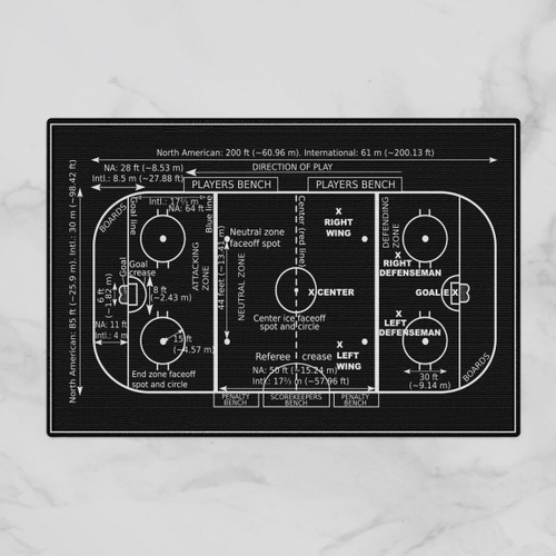  Ice Hockey Rink Door Mat W160902