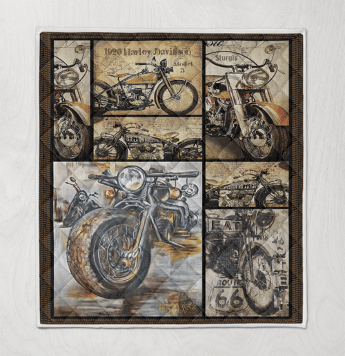  Motorcycle Quilt Blanket WQ2609584