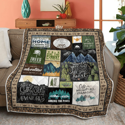  May The Forest Be With You Hiking, Coffee Lover Quilt Blanket Blanket WN1610165