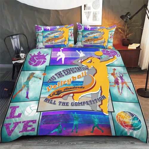 Woonistore  Volleyball Girl Try To Keep Up Bedding Set Duvet Cover Set WN081122 Bedroom Decor