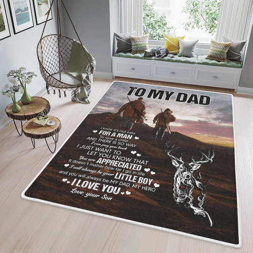 Woonistore  To My Dad, Deer Hunting Area Rug, Rectangle Rug WN070322105
