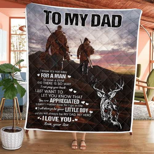 To My Dad, Deer Hunting Quilt WQ080322108
