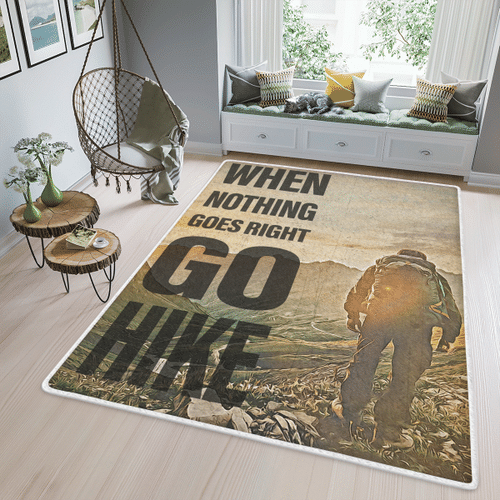 Woonistore  When Nothing Goes Right Go Hike - Hiking Area Rug, Rectangle Rug WN11032255