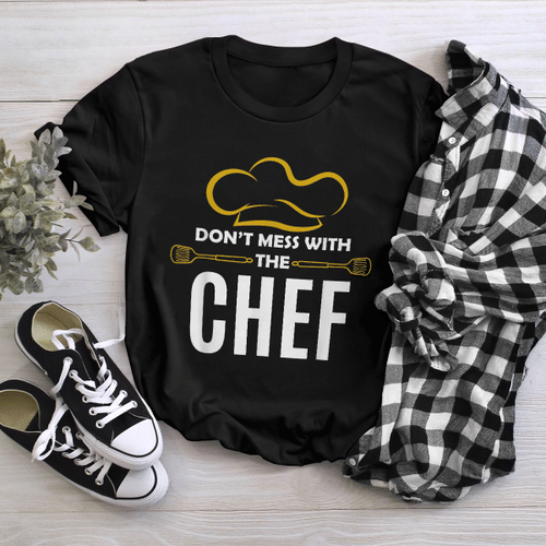 Woonistore - Don't Mess With the Chef T shirt Funny Mom dad chef gift