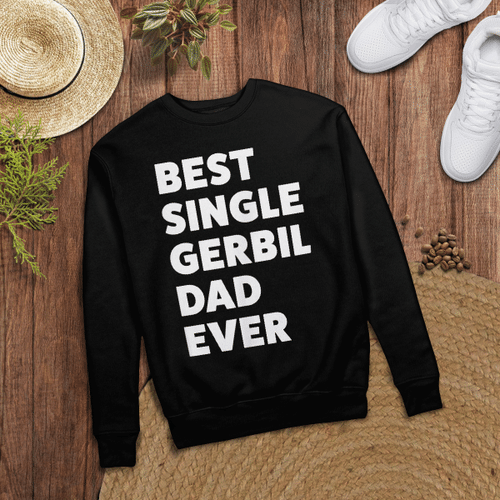 Woonistore - Mens Best Single Gerbil Dad Ever T-Shirt funny sarcastic tee