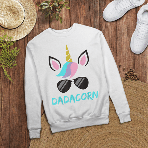 Woonistore - Mens Mens Dadacorn Unicorn Dad T-Shirt Father's Day Gift