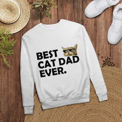 Woonistore - Best Cat Dad Ever Cat Lover Tshirt 2019 Fathers Day Gifts