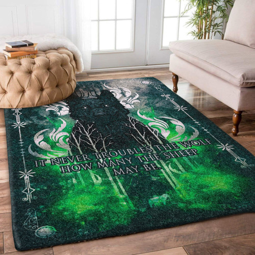 Forest Green Wolf VD2810105R Rug