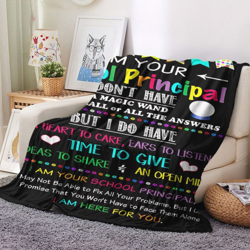 Teaching King Couch Fleece Blanket, I Am Your School Principal I Don't Have Magical Wand Teacher Fleece Blanket, Gifts for Teacher