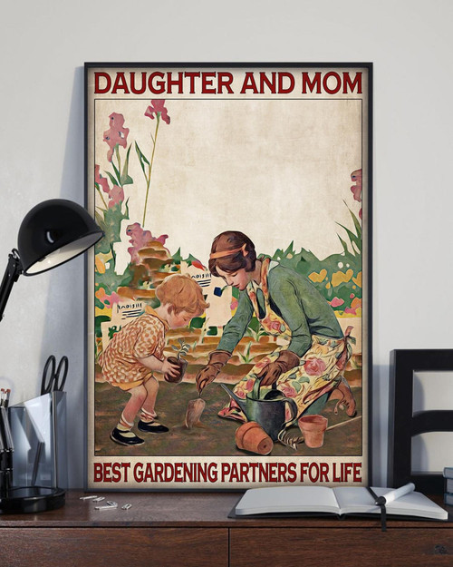 Daughter And Mom Best Gardening Partners For Life Canvas Art Gardening Lover Canvas Art Family Canvas Art Gardening Canvas Art