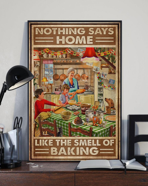 Nothing Says Home Like The Smell Of Baking Canvas Art Baking Canvas Art Baking Lover Canvas Art Family Canvas Art